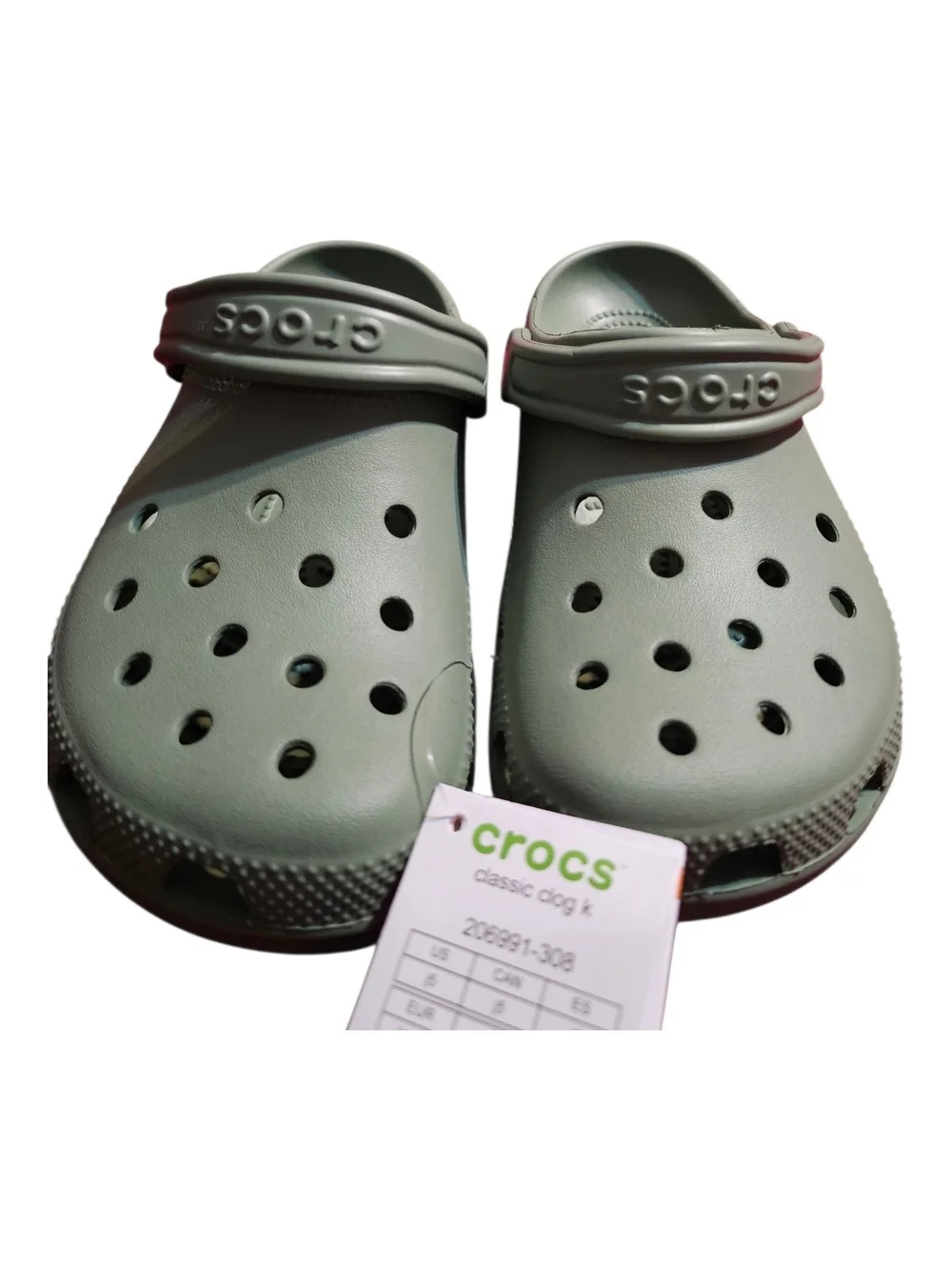 CROCS Kids Classic Clog in Sage Green